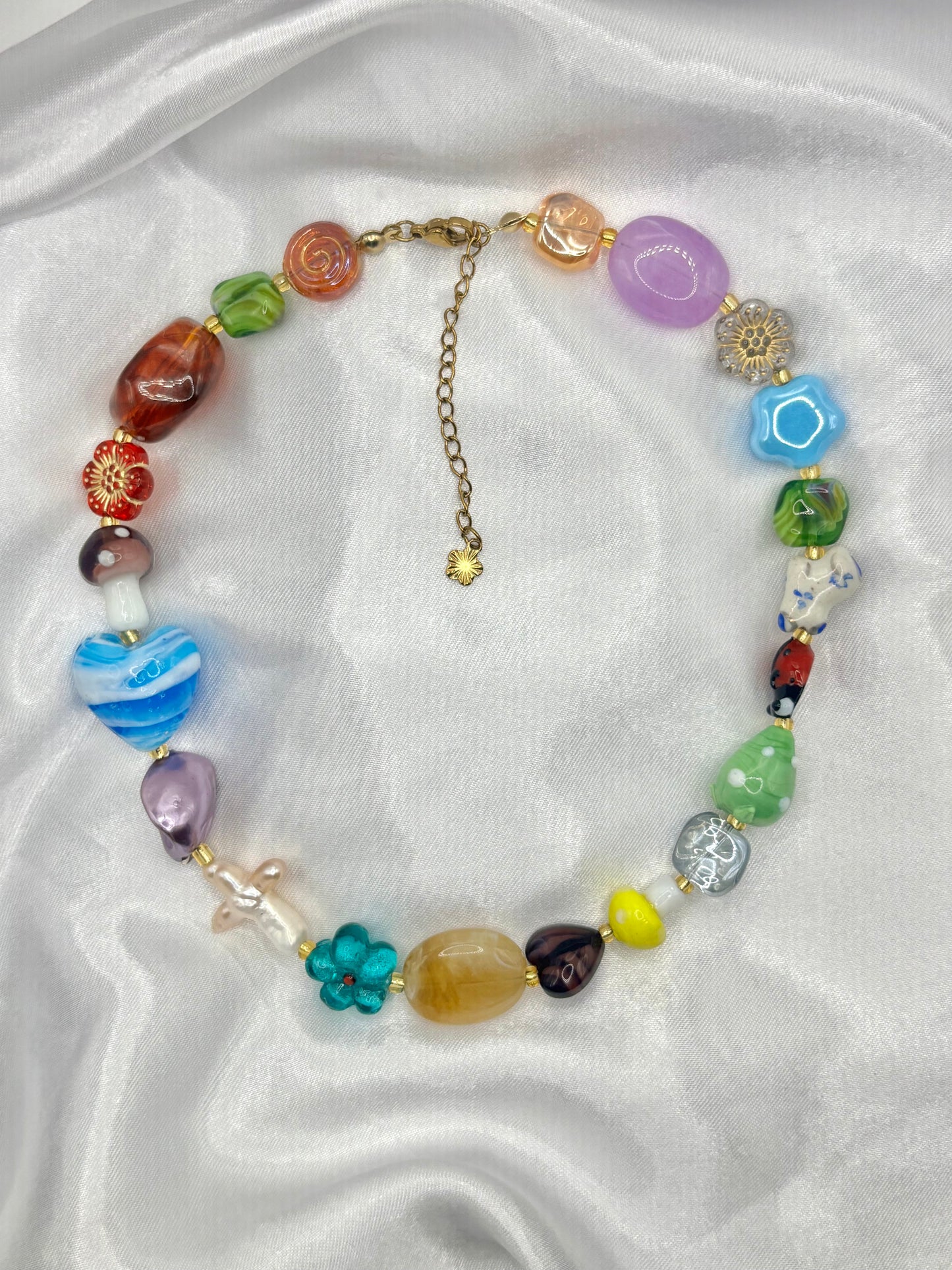 Collar colores y perlas I